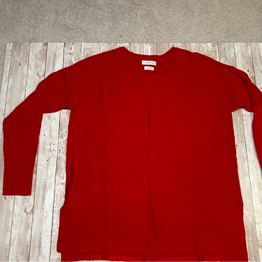 Van Heusen, crewneck,fine gauge sweater w/vertical raised stitching -size S/P - Picture 2 of 12